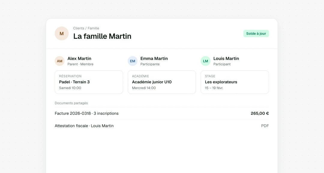 Compte famille avec enfants et documents