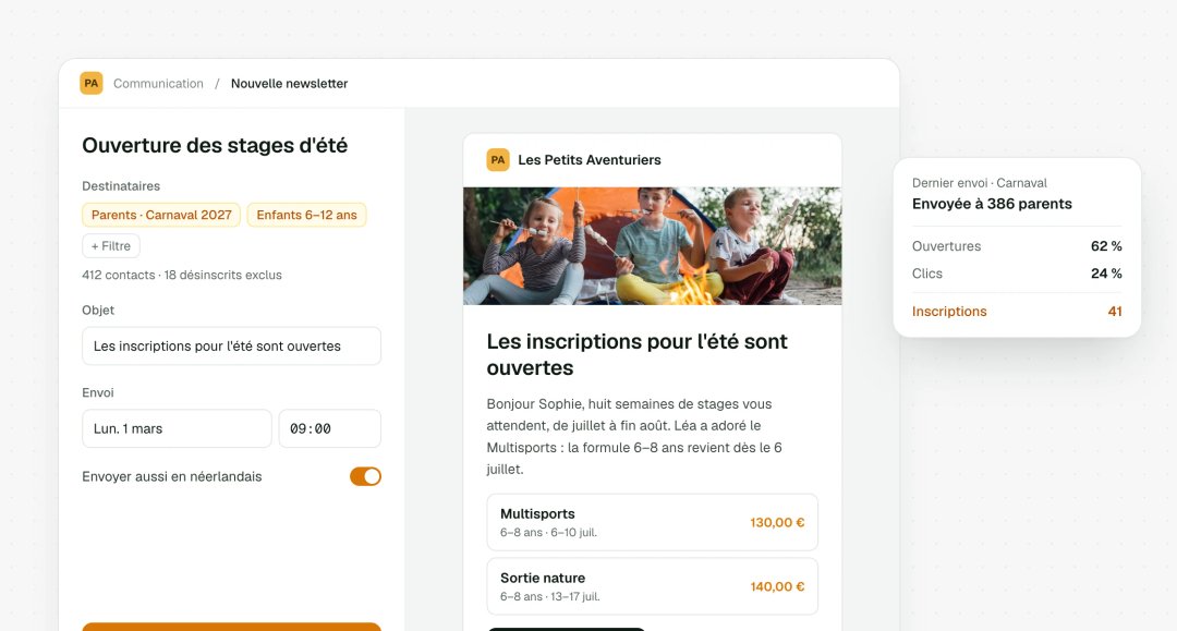 Fiche famille reliée à ses inscriptions
