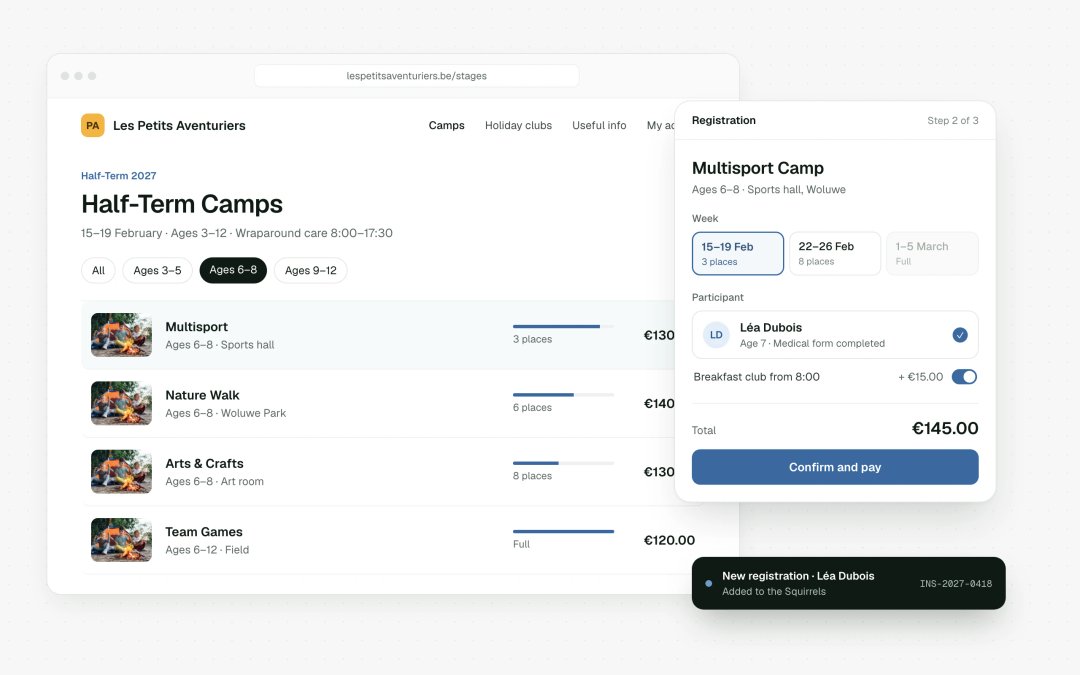 Booking an activity online