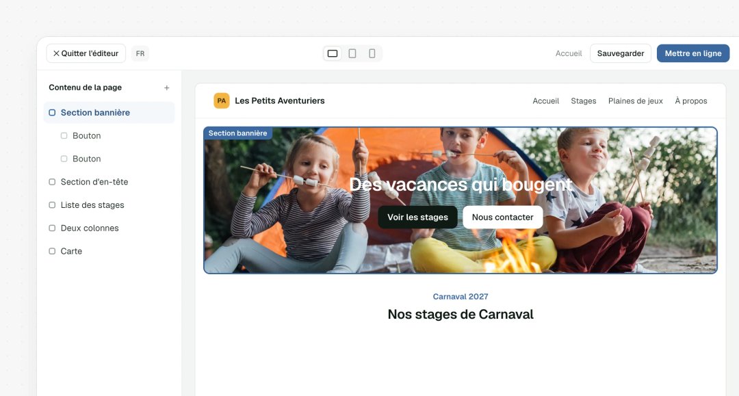 Éditeur de site par blocs