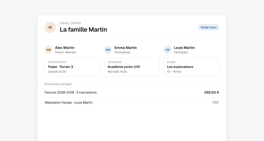 Compte famille avec enfants et documents