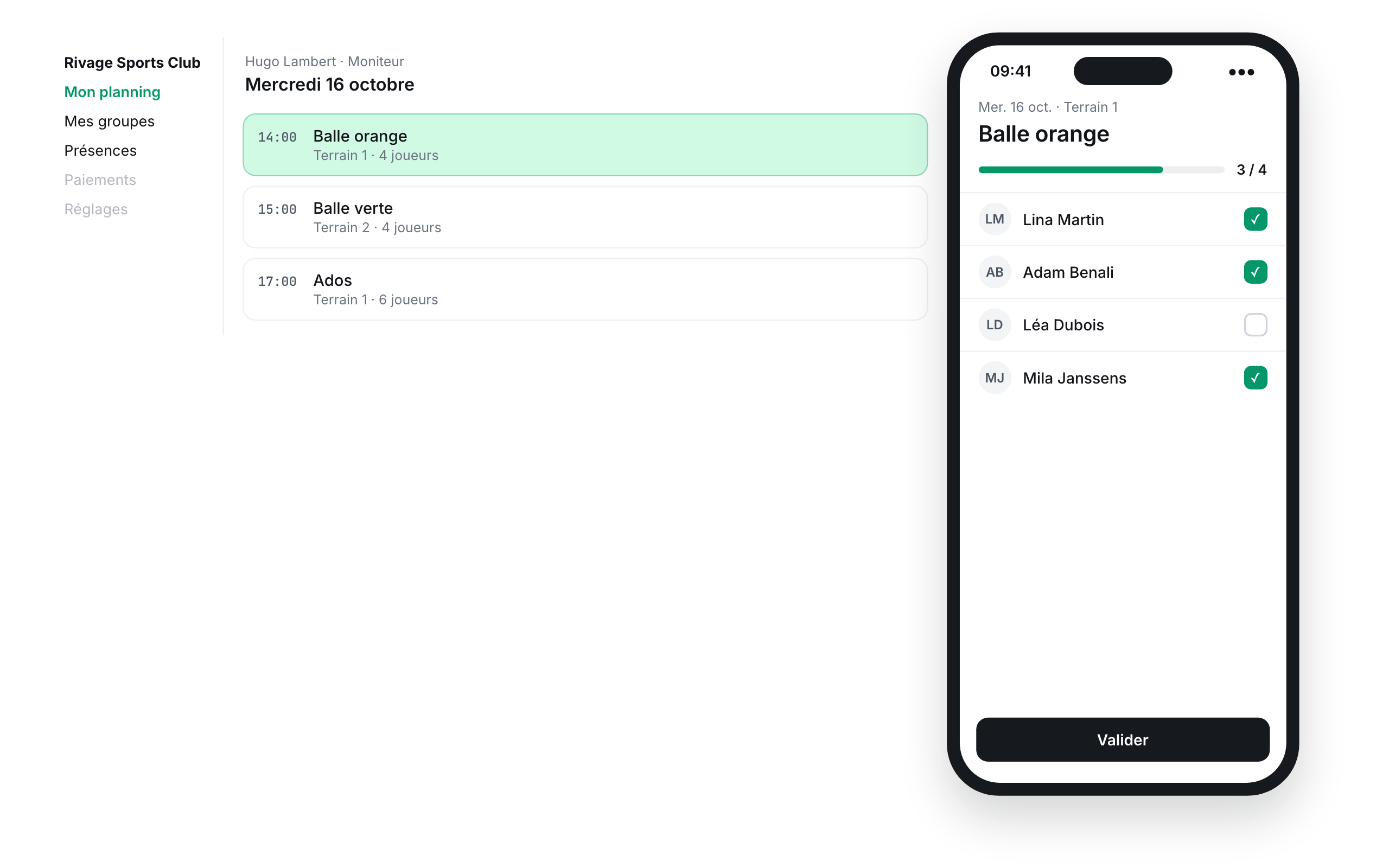 Chacun retrouve ce qui le concerne, sur ordinateur et dans l’application