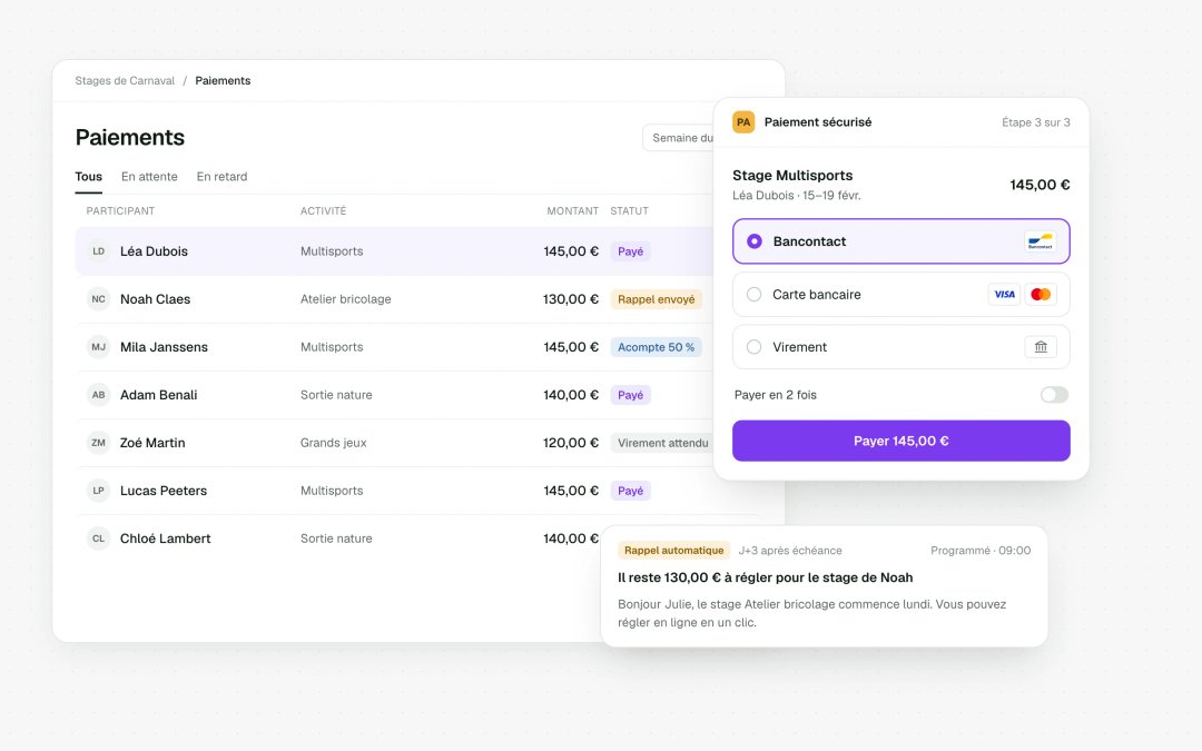 Paiement en ligne et suivi des paiements