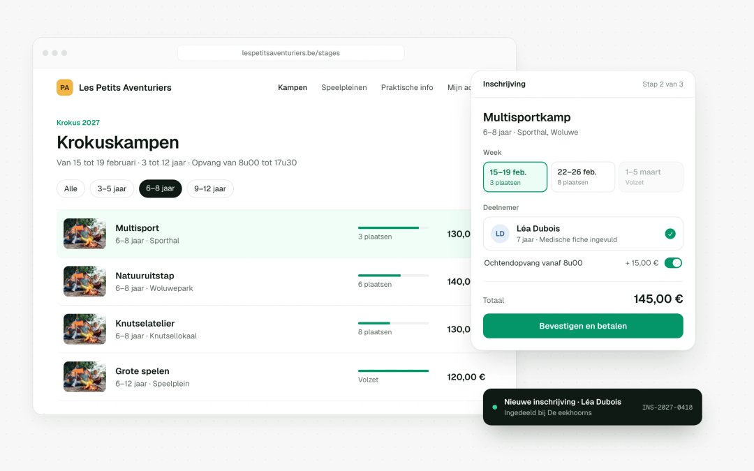 Online inschrijven voor een activiteit