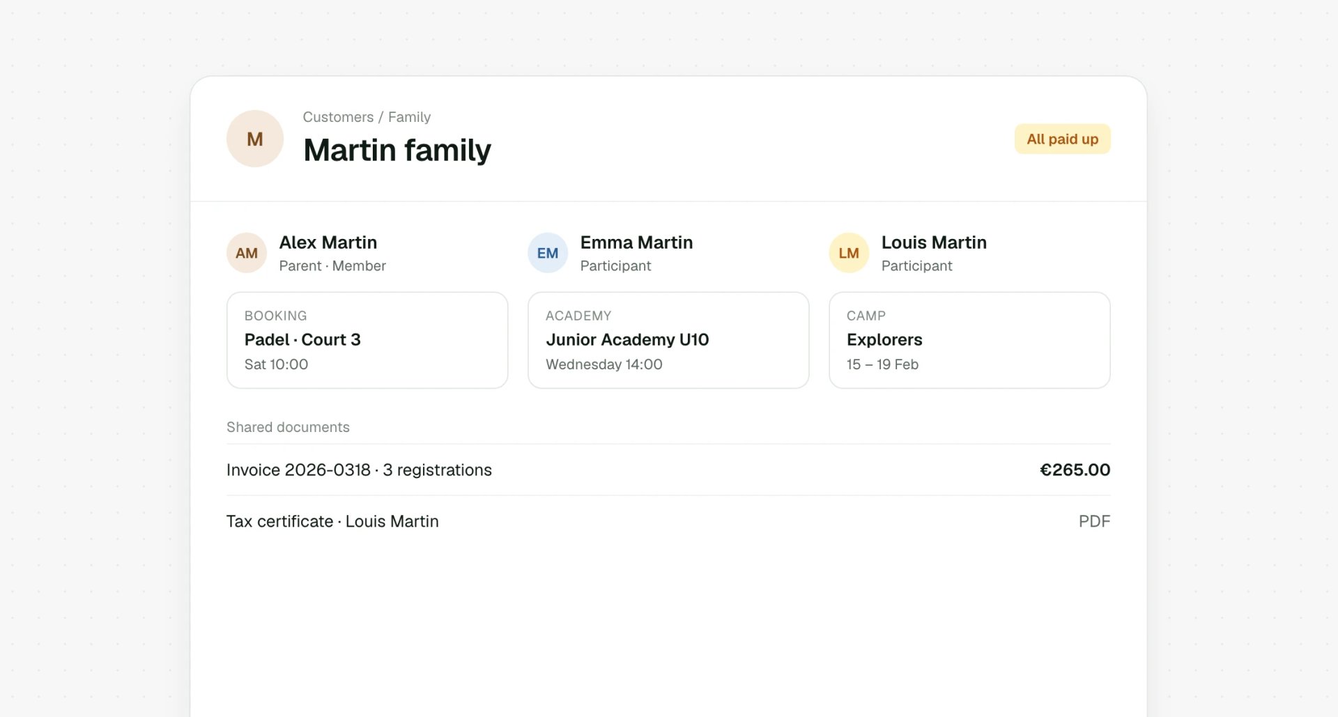 Family account