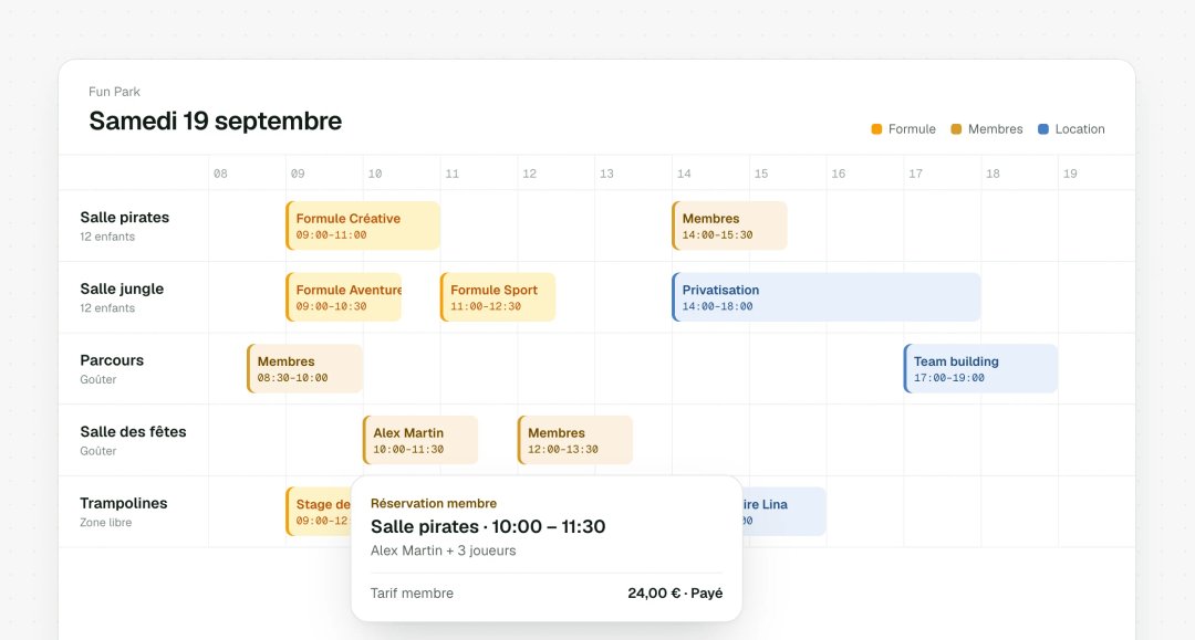 Planning de réservation des terrains