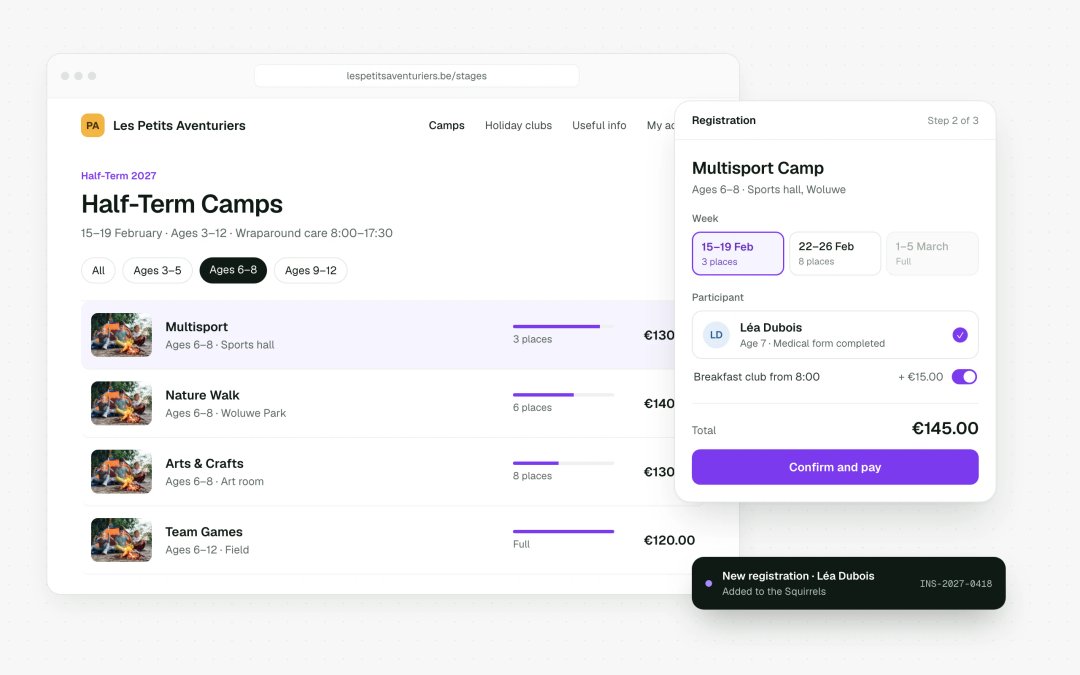 Booking an activity online