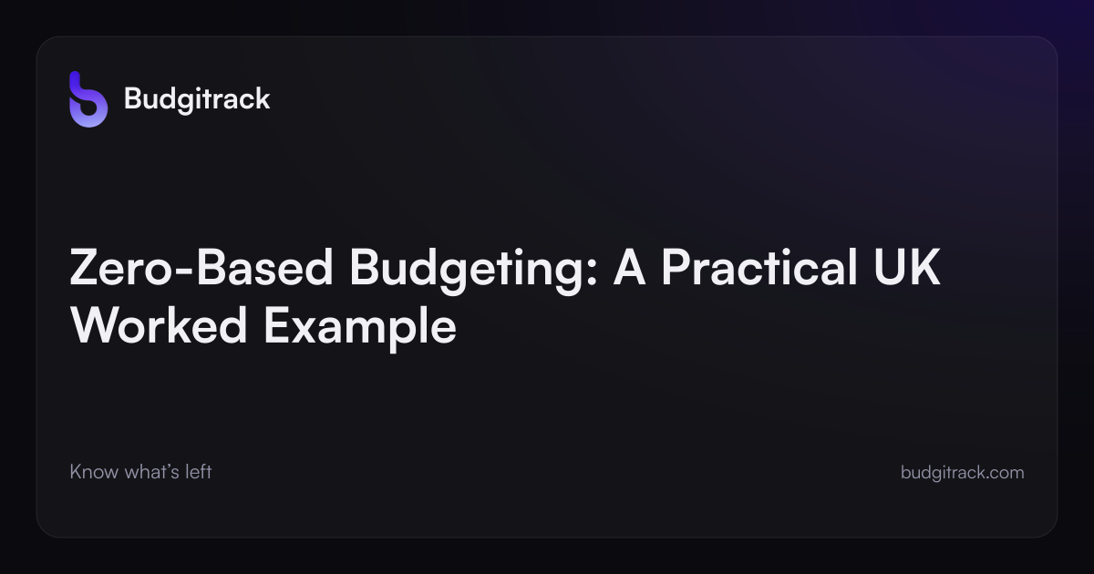 Branded Budgitrack cover illustration for: Zero-Based Budgeting: A Practical UK Worked Example
