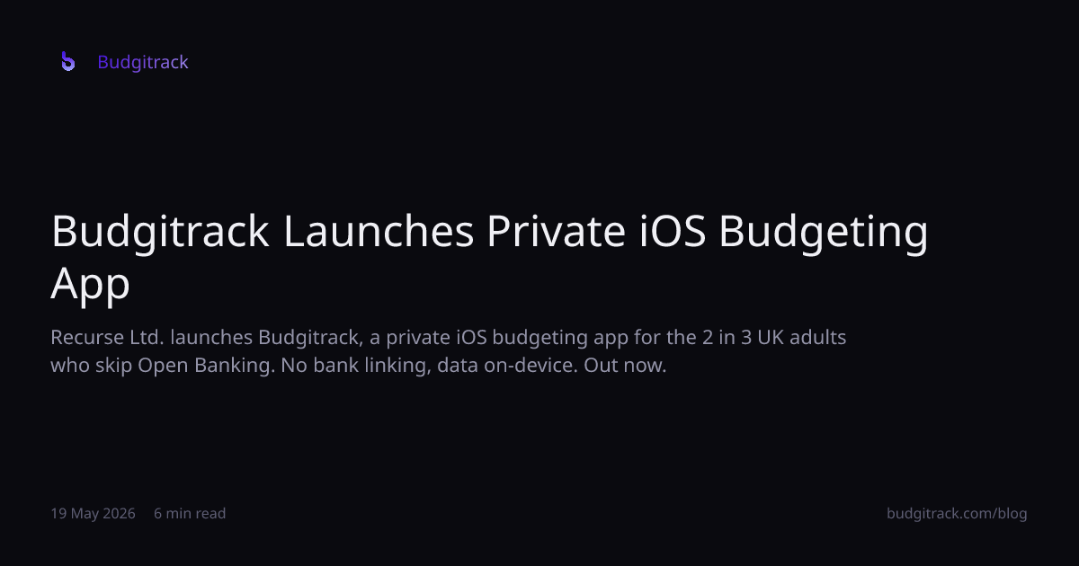 Budgitrack launch announcement.