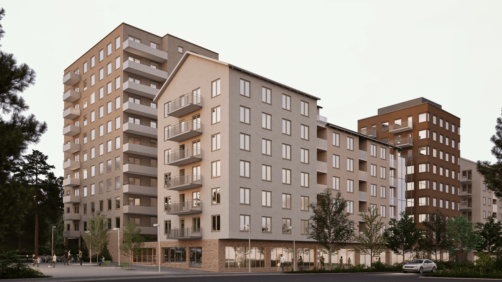 Exterior view of project Hälsogården etapp 1 och 2, Huddinge , Image 1