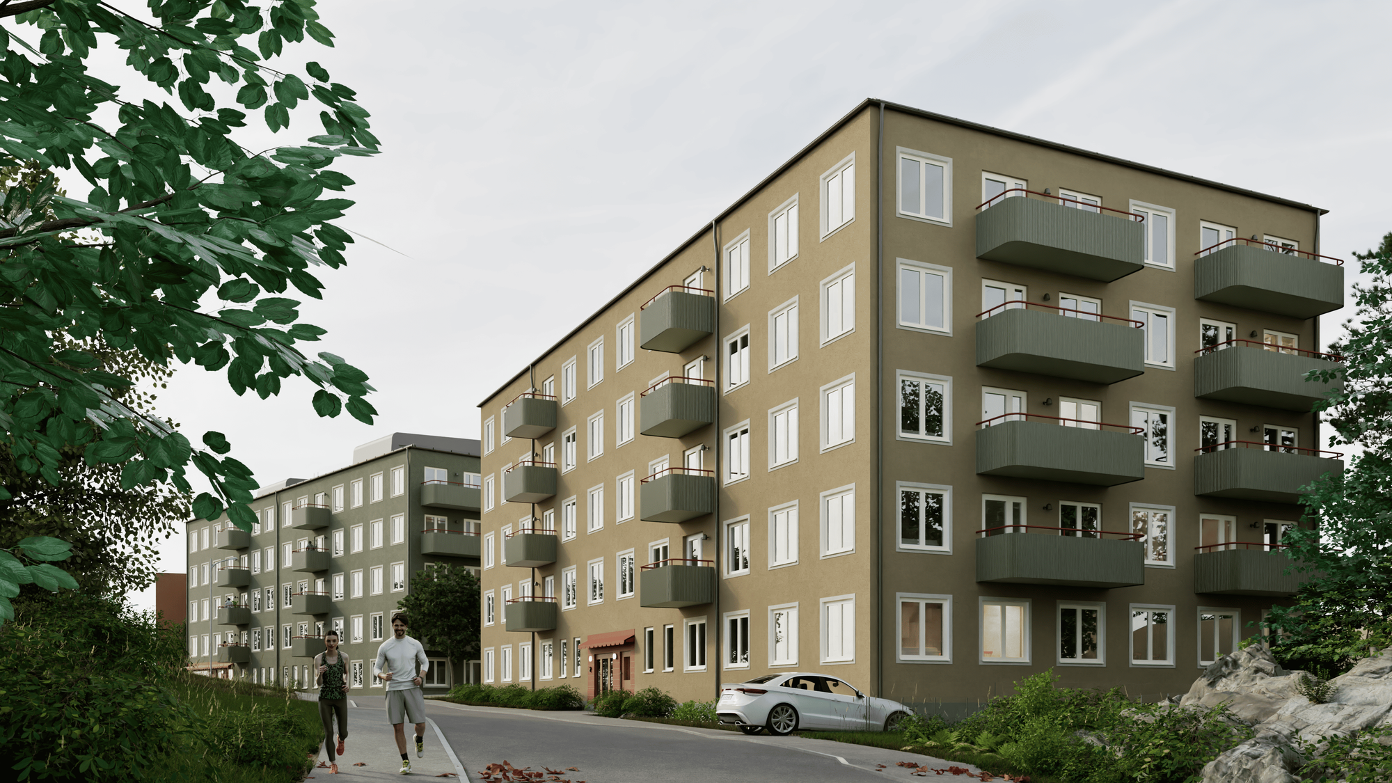 Exterior view of project Skogsbacken, Stockholm