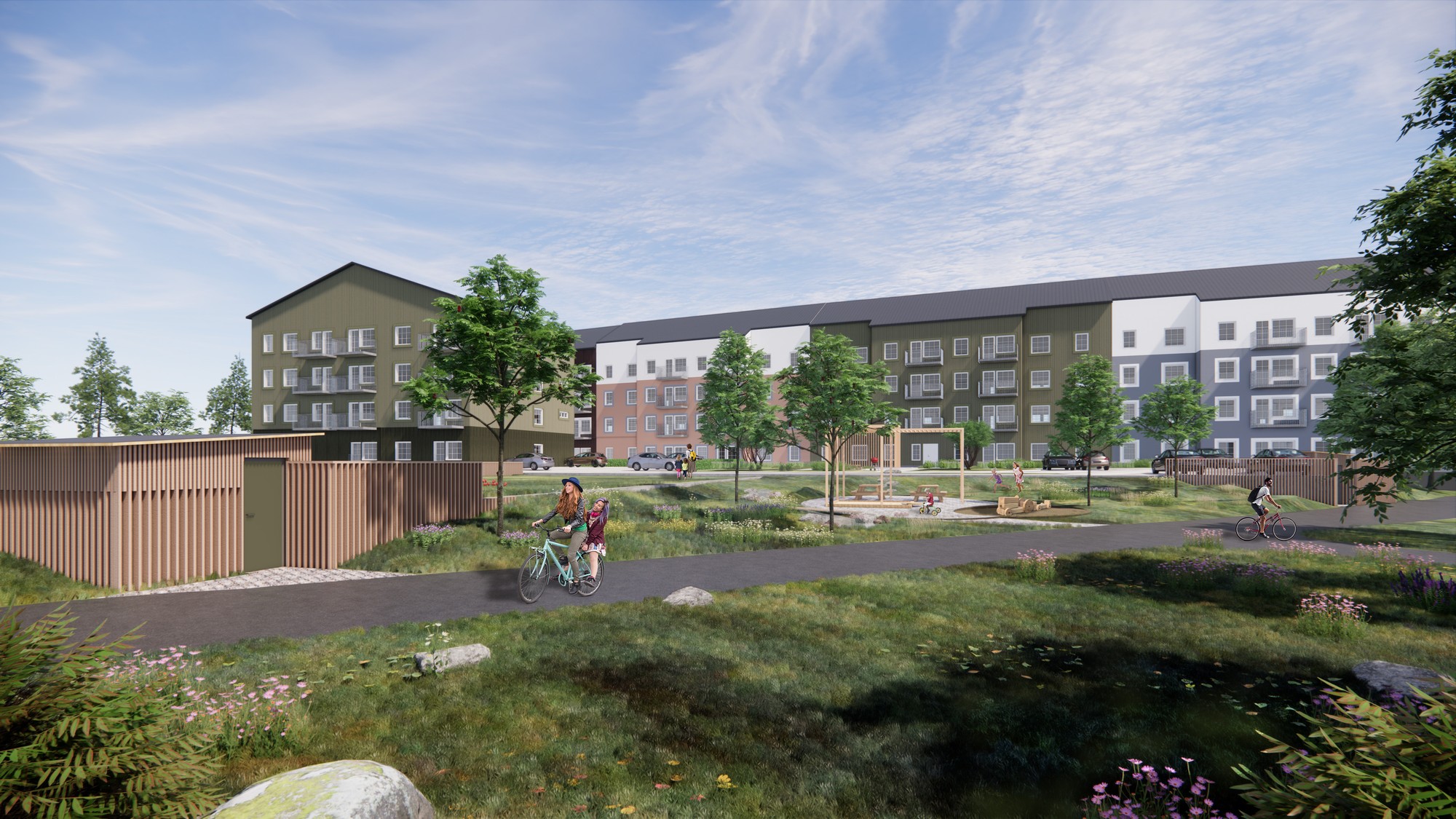 Exterior view of project Eds Allé, Upplands Väsby