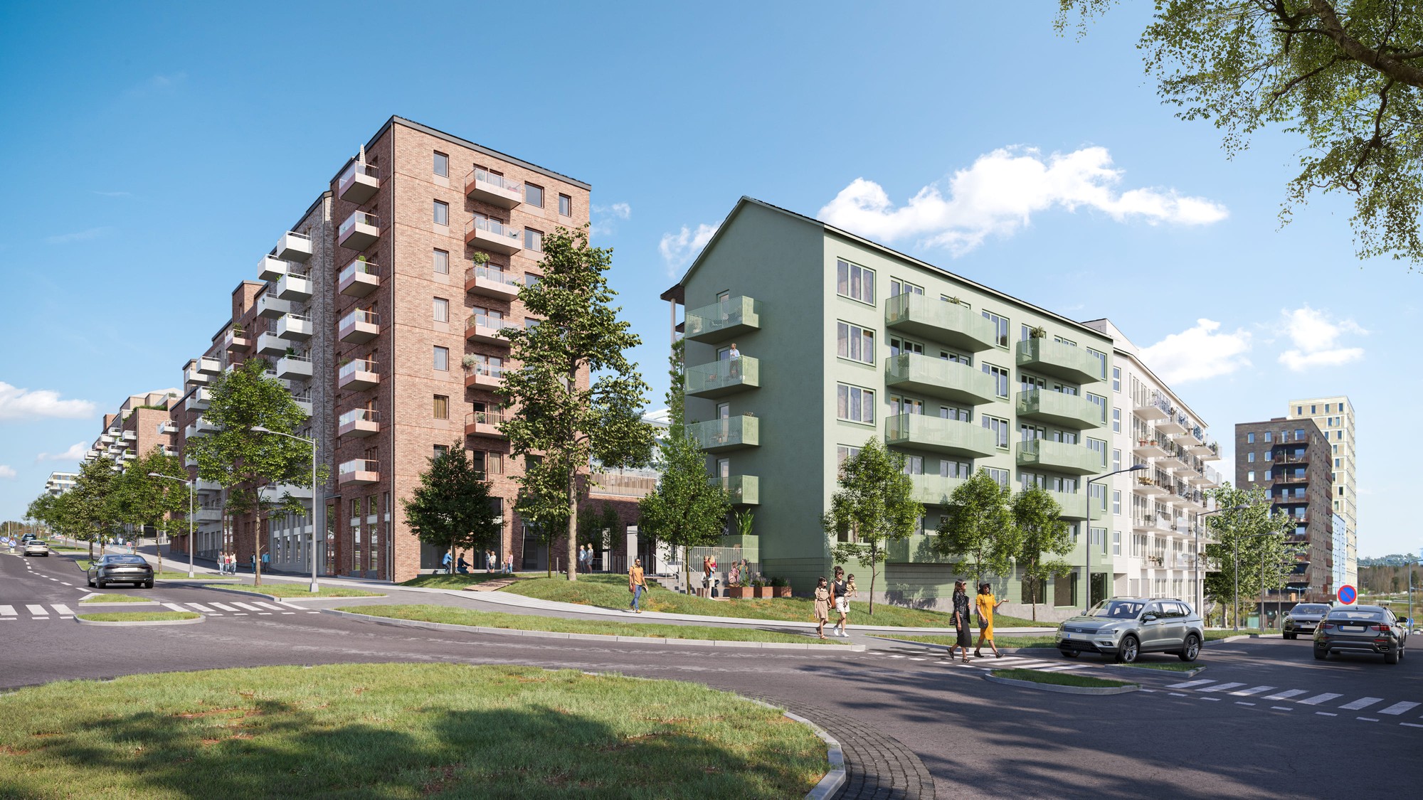Exterior view of project Umami Park, Sundbyberg, Image 3
