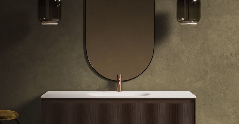 Texture in bathroom design - fluting and materials