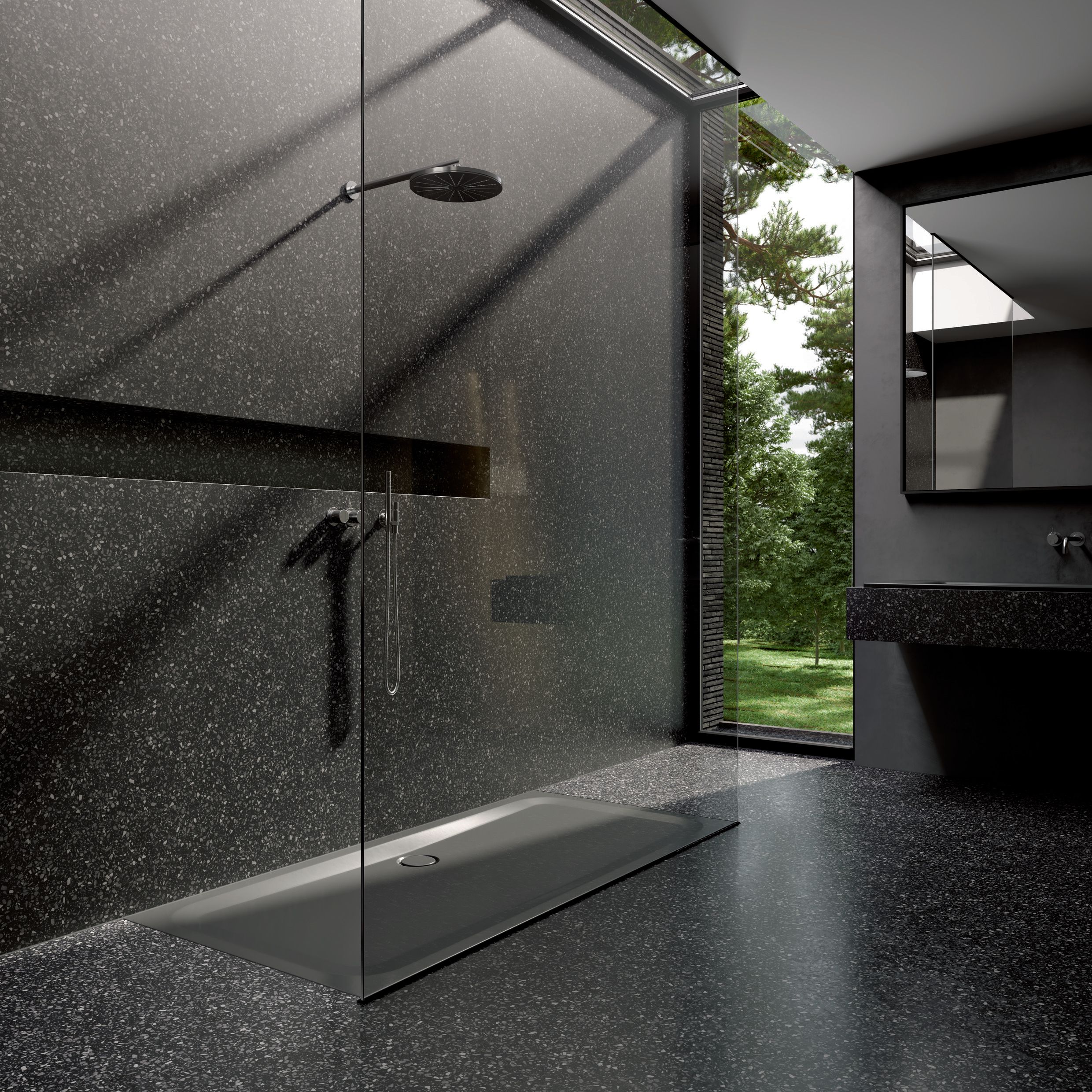 Non-slip shower trays