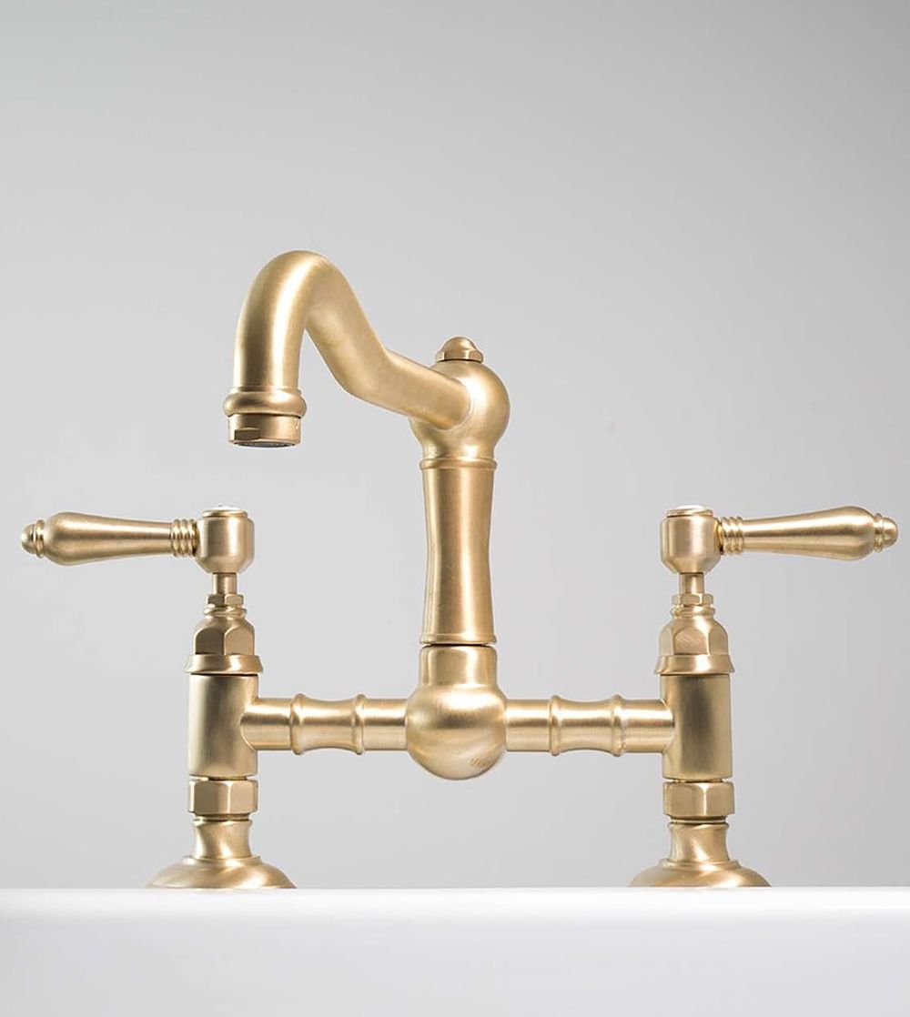 Aged brass tapware detail
