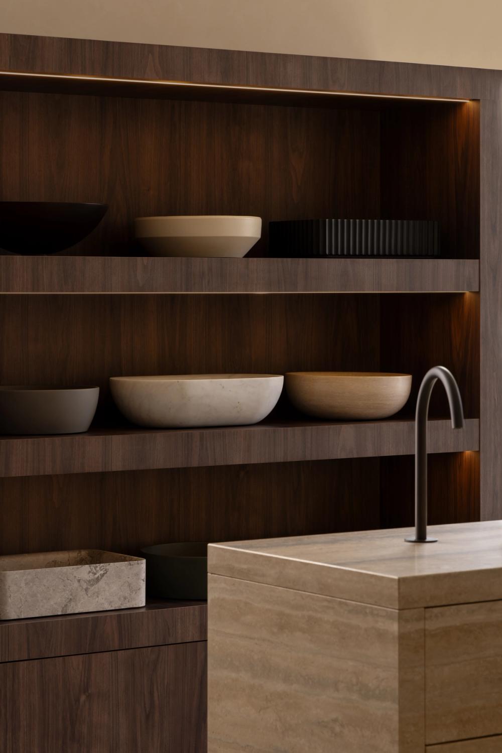 A Plumbline basin and wall tapware in the Richmond showroom
