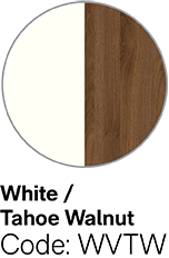 White / Tahoe Walnut