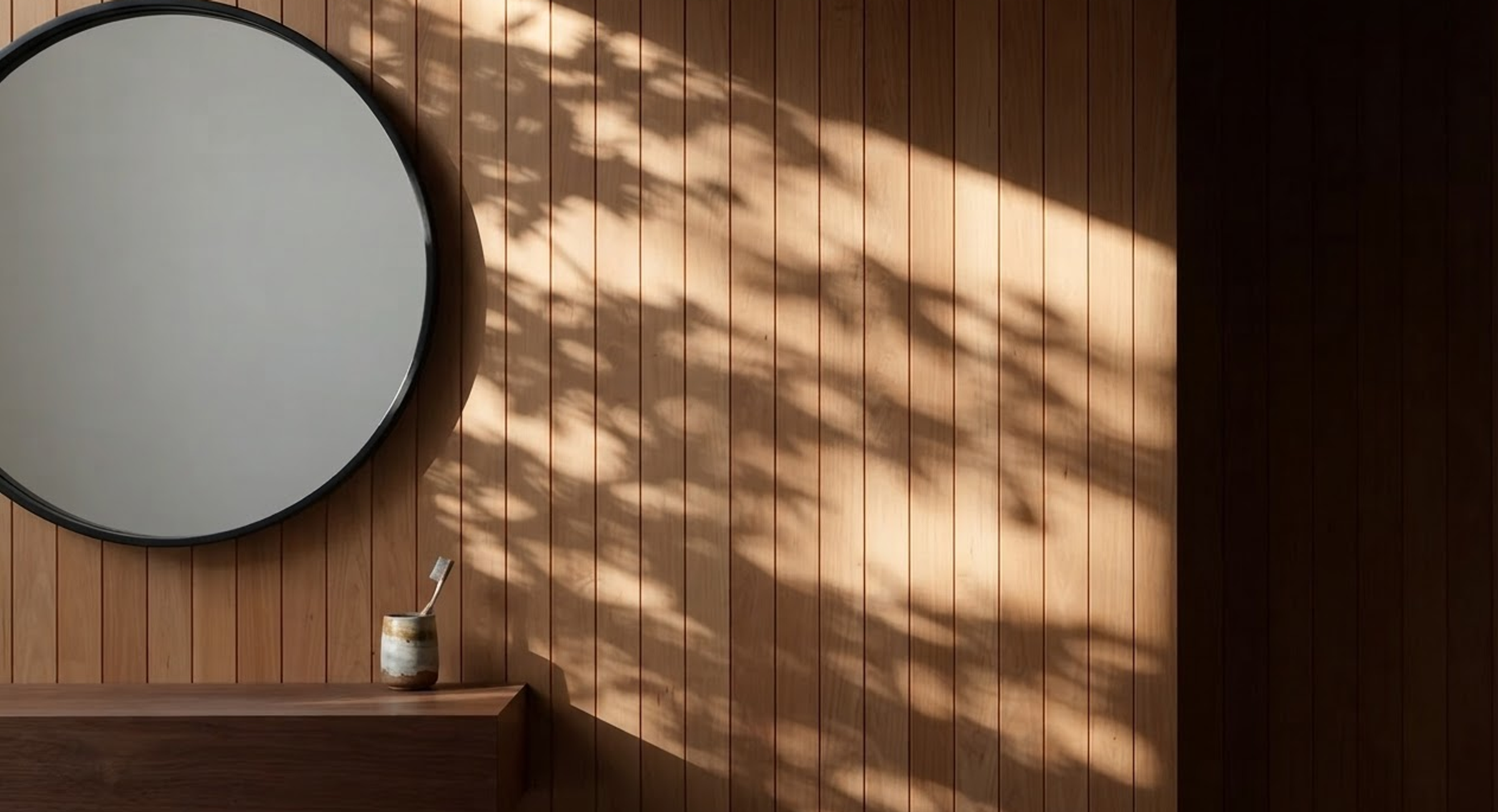 Bathroom in warm afternoon light