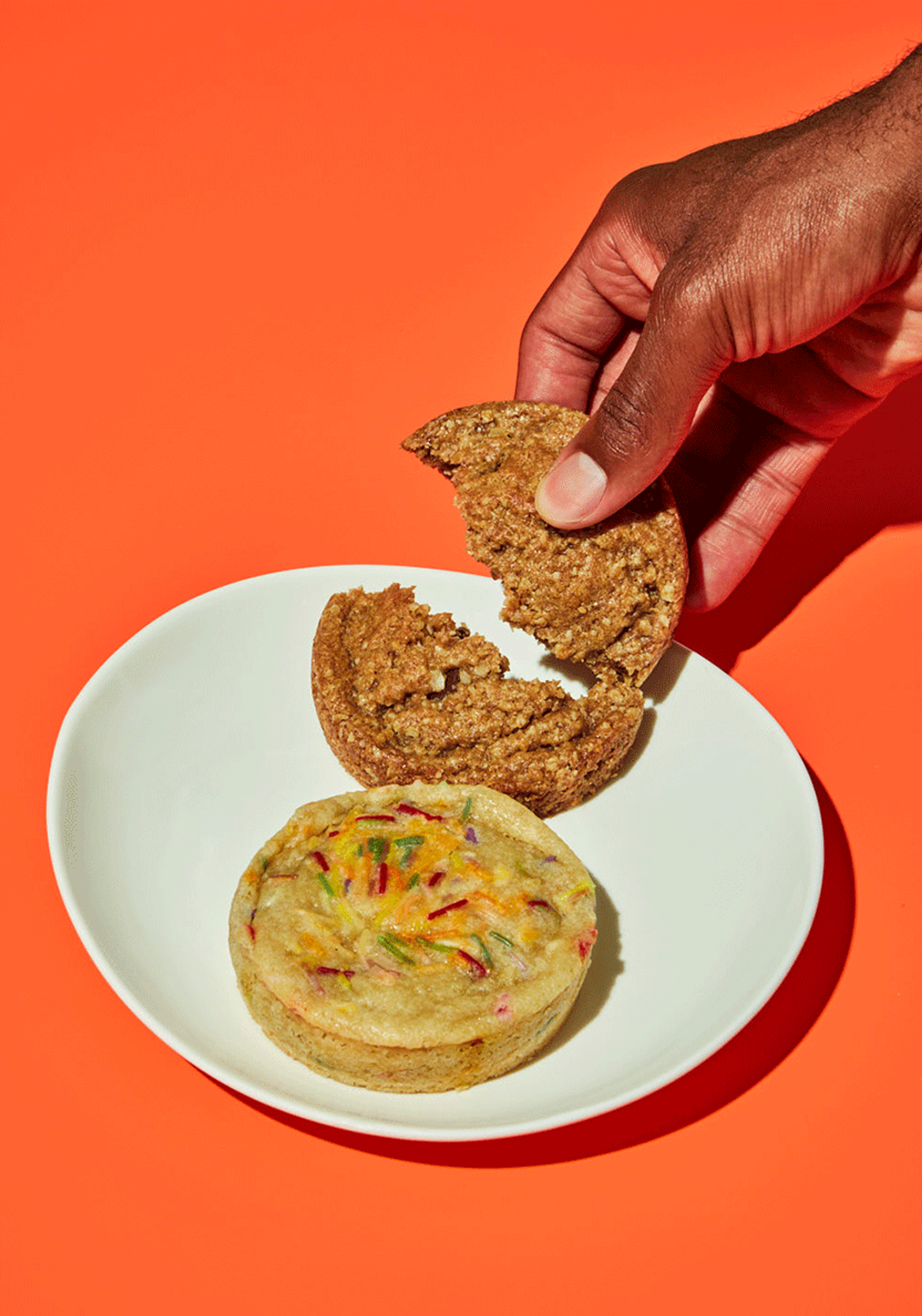Plate of food with cookie