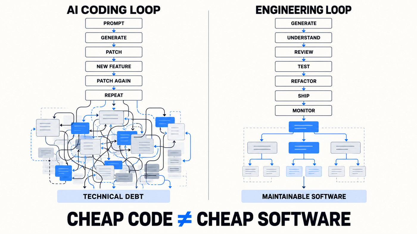 Product-engineering feedback loop: user, problem, build, feedback and iterate
