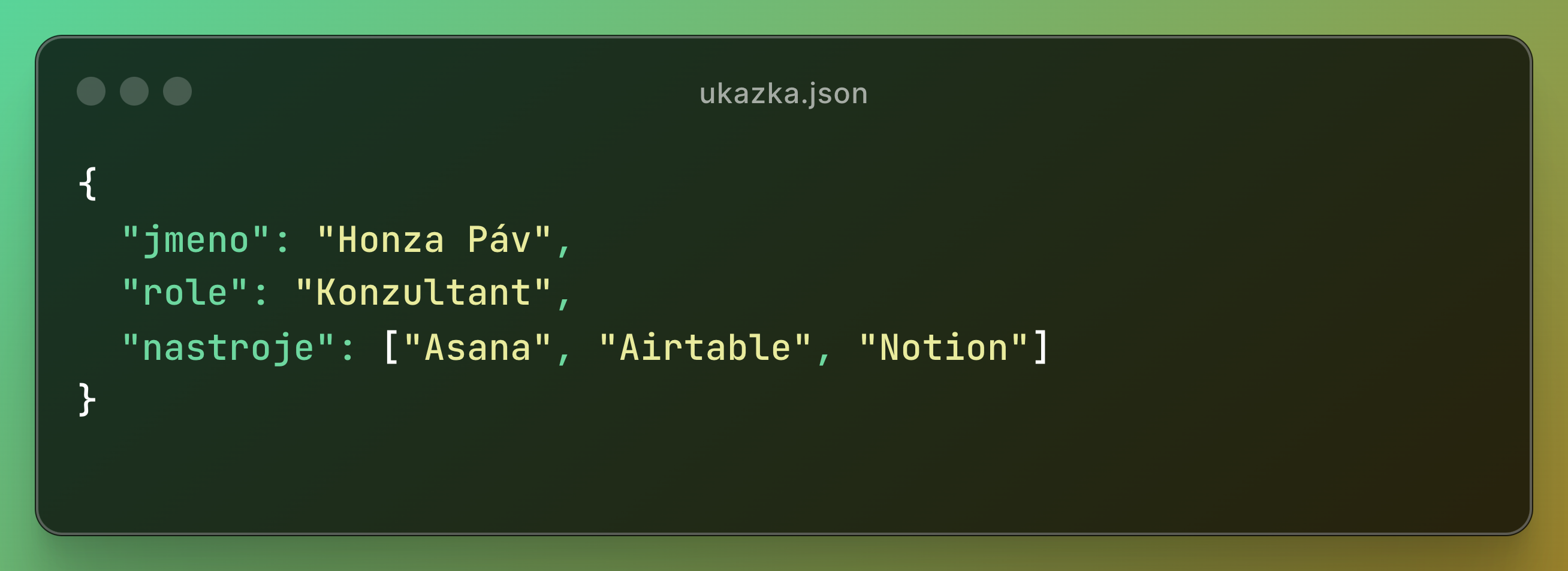 JSON (JavaScript Object Notation) | Workflow by Honza Páv