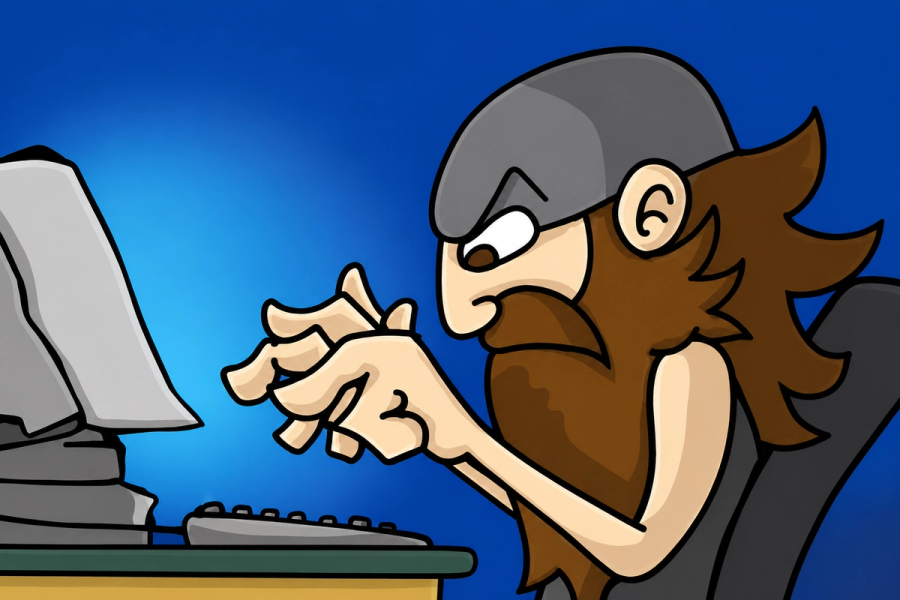 Logan al computer
