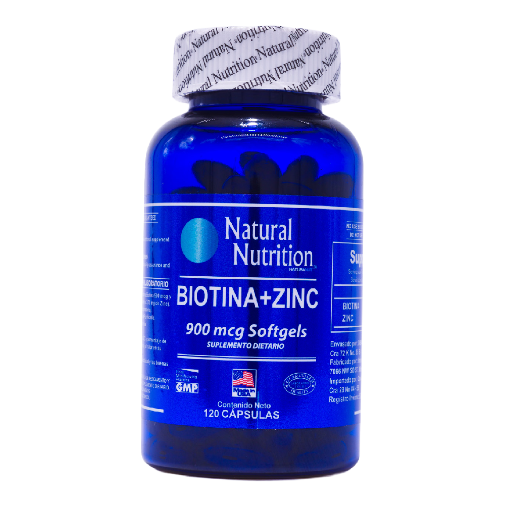 Biotina 900 mcg + Zinc - 120
