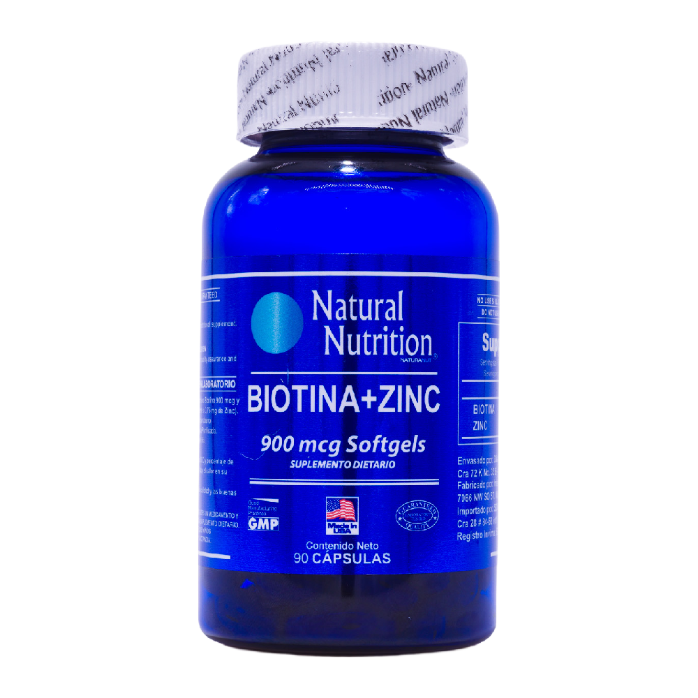 Biotina 900 mcg + Zinc - 90