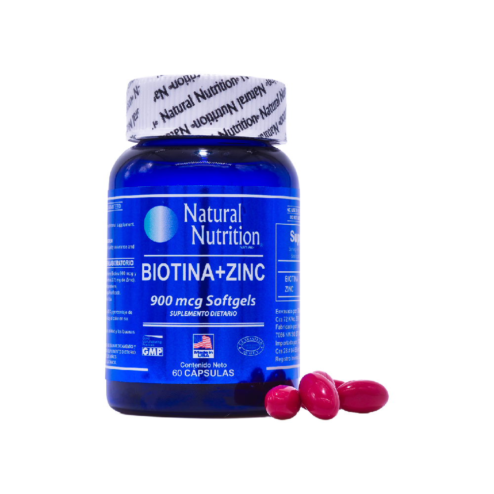 Biotina 900 mcg + Zinc - 60