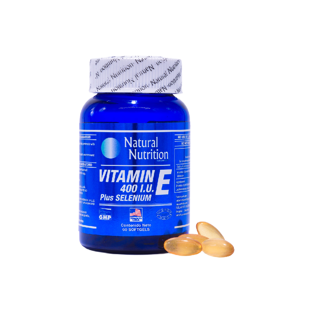 Vitamina E 400 UI Plus Selenium 60 Softgels