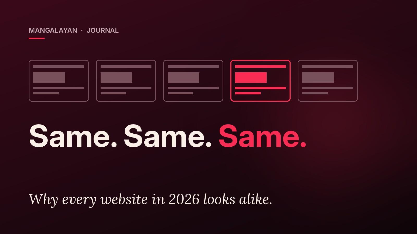 Every Website in 2026 Looks the Same — and AI Is to Blame