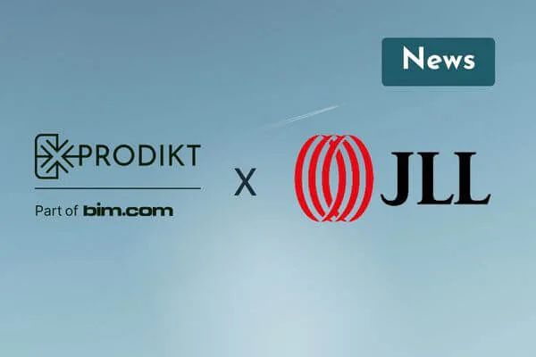 Prodikt, part of bim.com, and JLL logos joined by an X