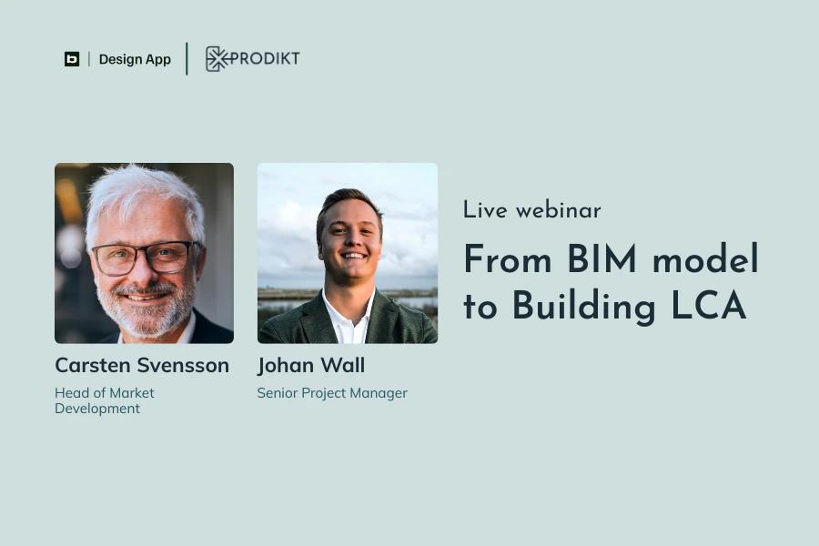 Prodikt Live webinar -
From BIM model to Building-LCA