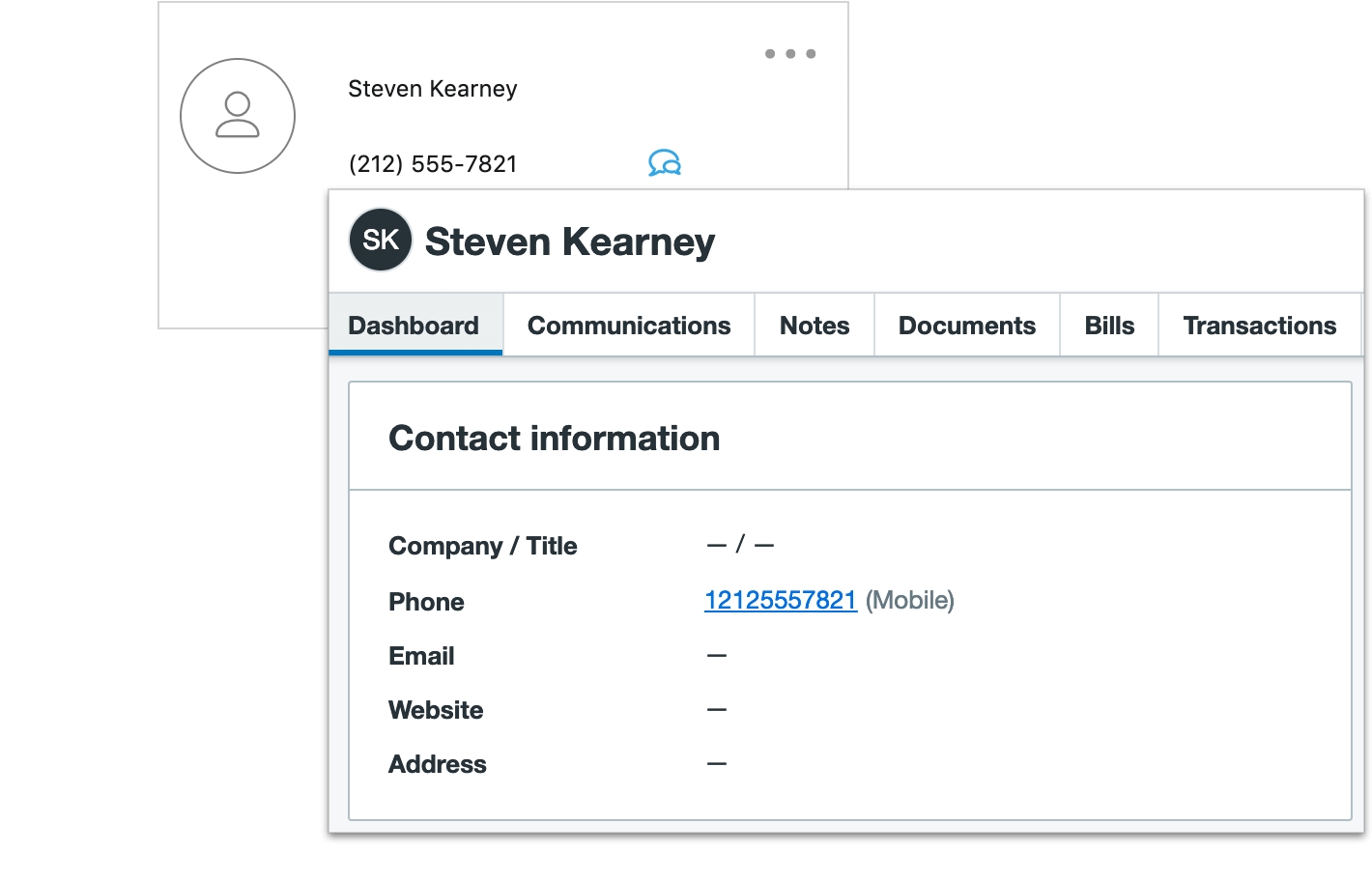 Heymarket-Clio Integration Screenshot 2