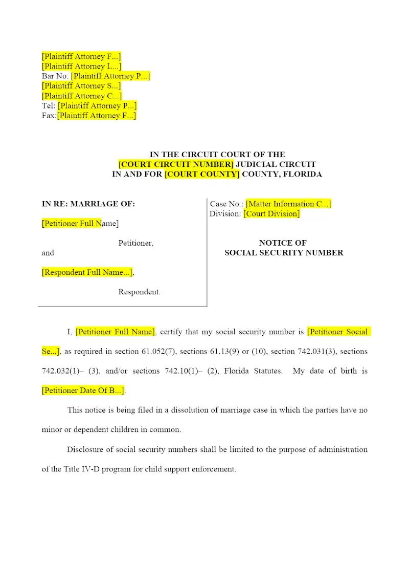 Notice of Social Security
