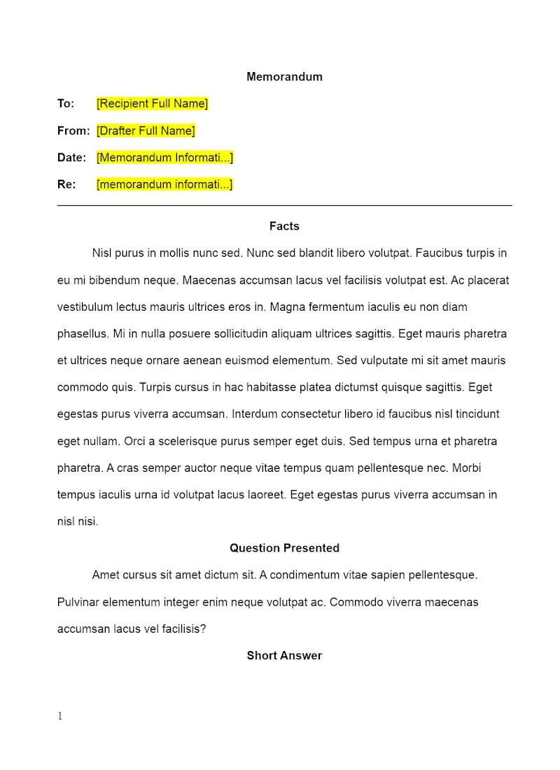 Memorandum