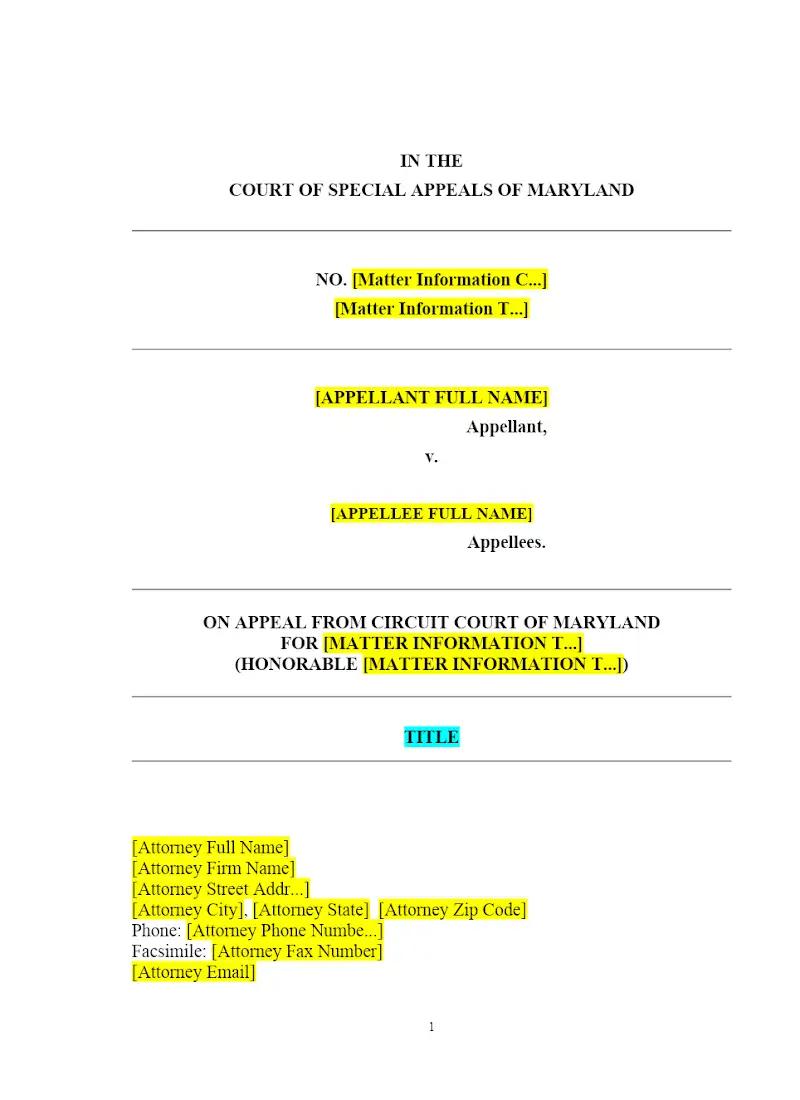 Court of Special Appeals