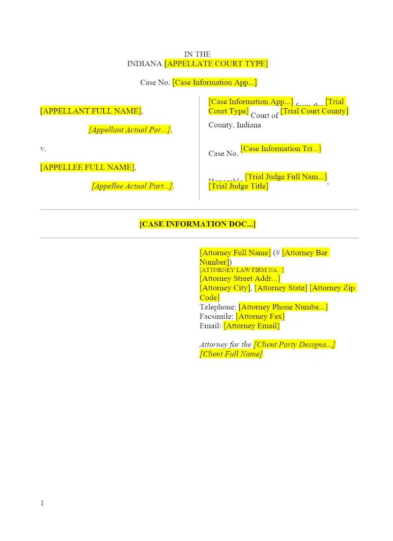 Appellate Cover