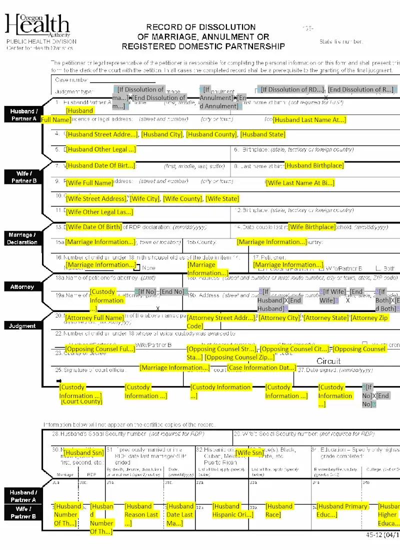 Record of Dissolution (45-12)
