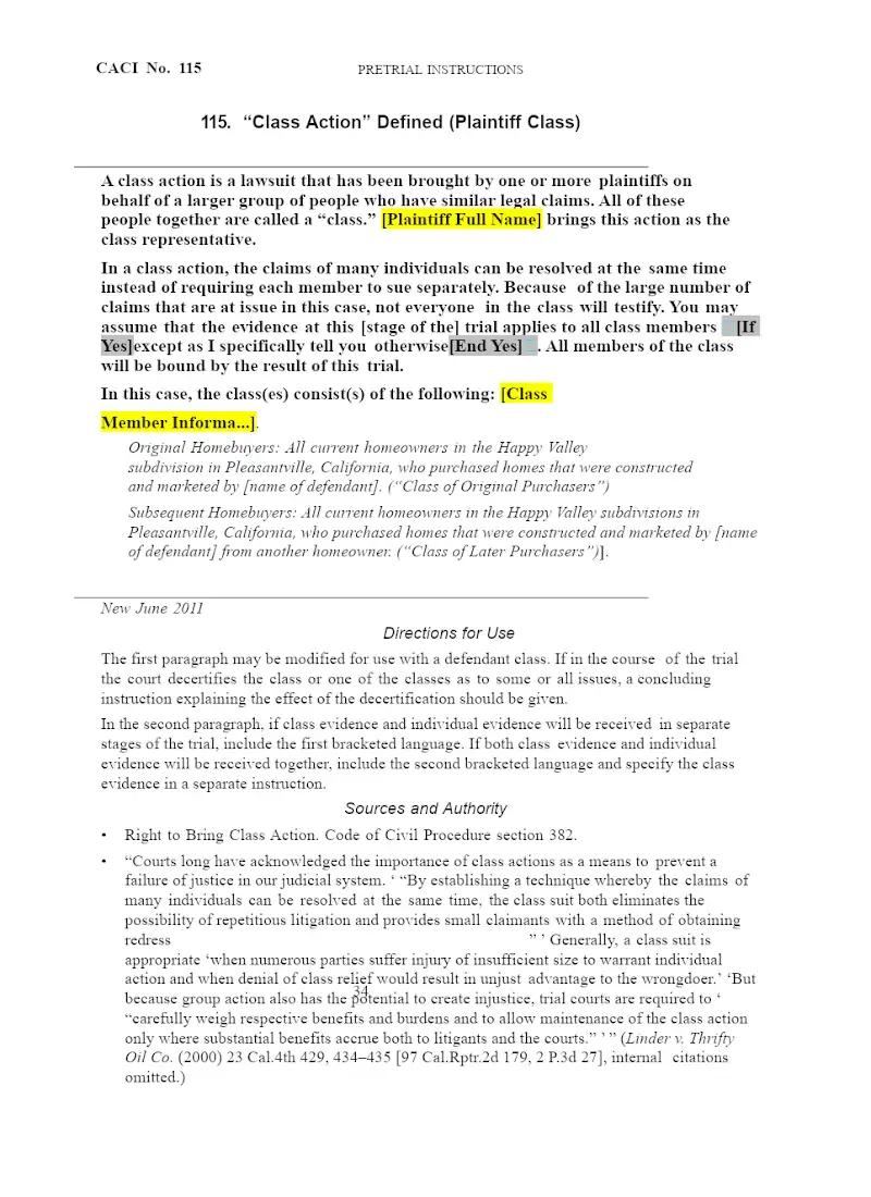 Class Action Defined