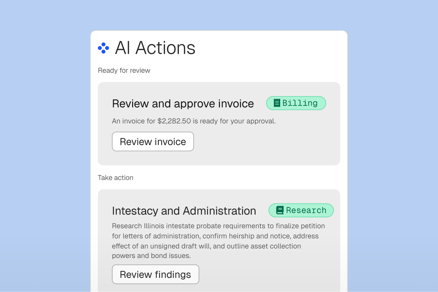 Manage AI screens in Clio