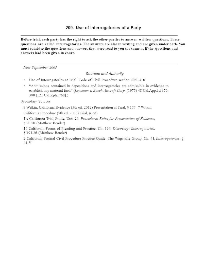 Use of Interrogatories of a Party