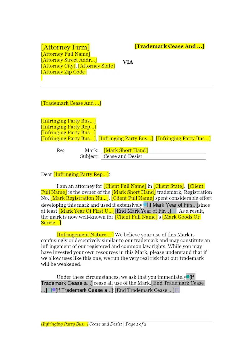 Trademark Cease and Desist Letter (Friendly)