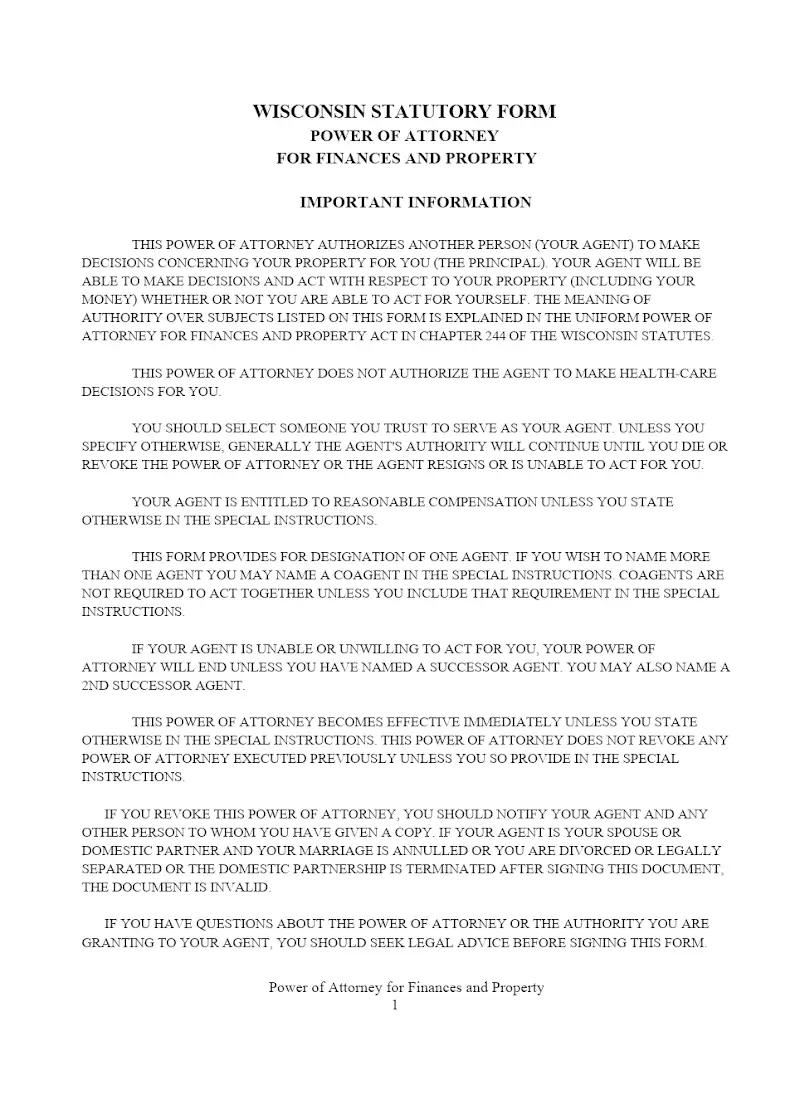 Statutory Power of Attorney
