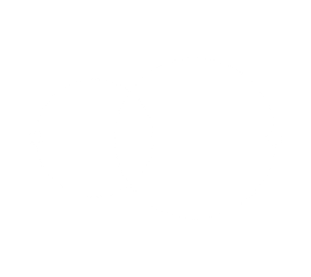White geometric pattern of two overlapping circles, with a horizontal line connecting a white dot at each circle's center.