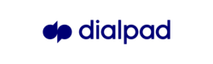 Dialpad logo with a dark blue chat bubble icon and text.
