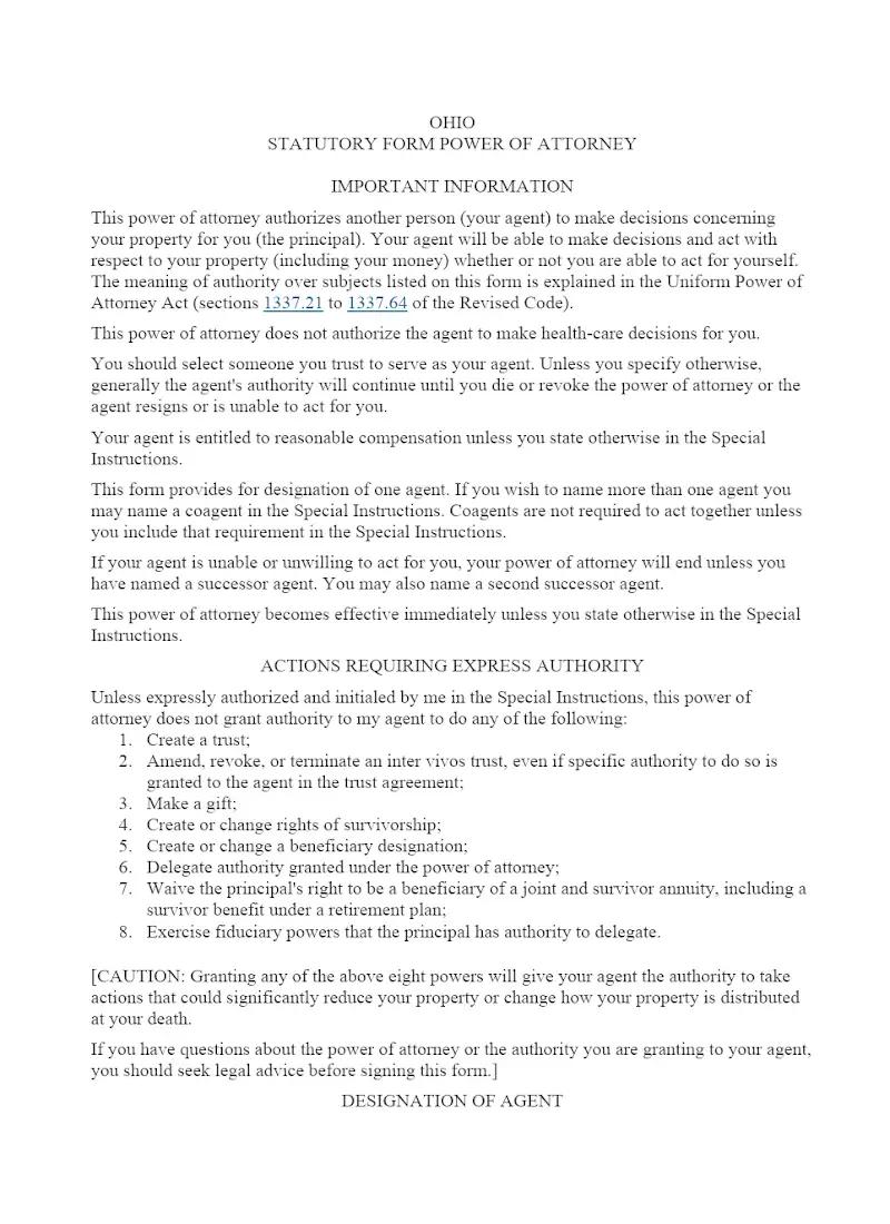 Statutory Power of Attorney