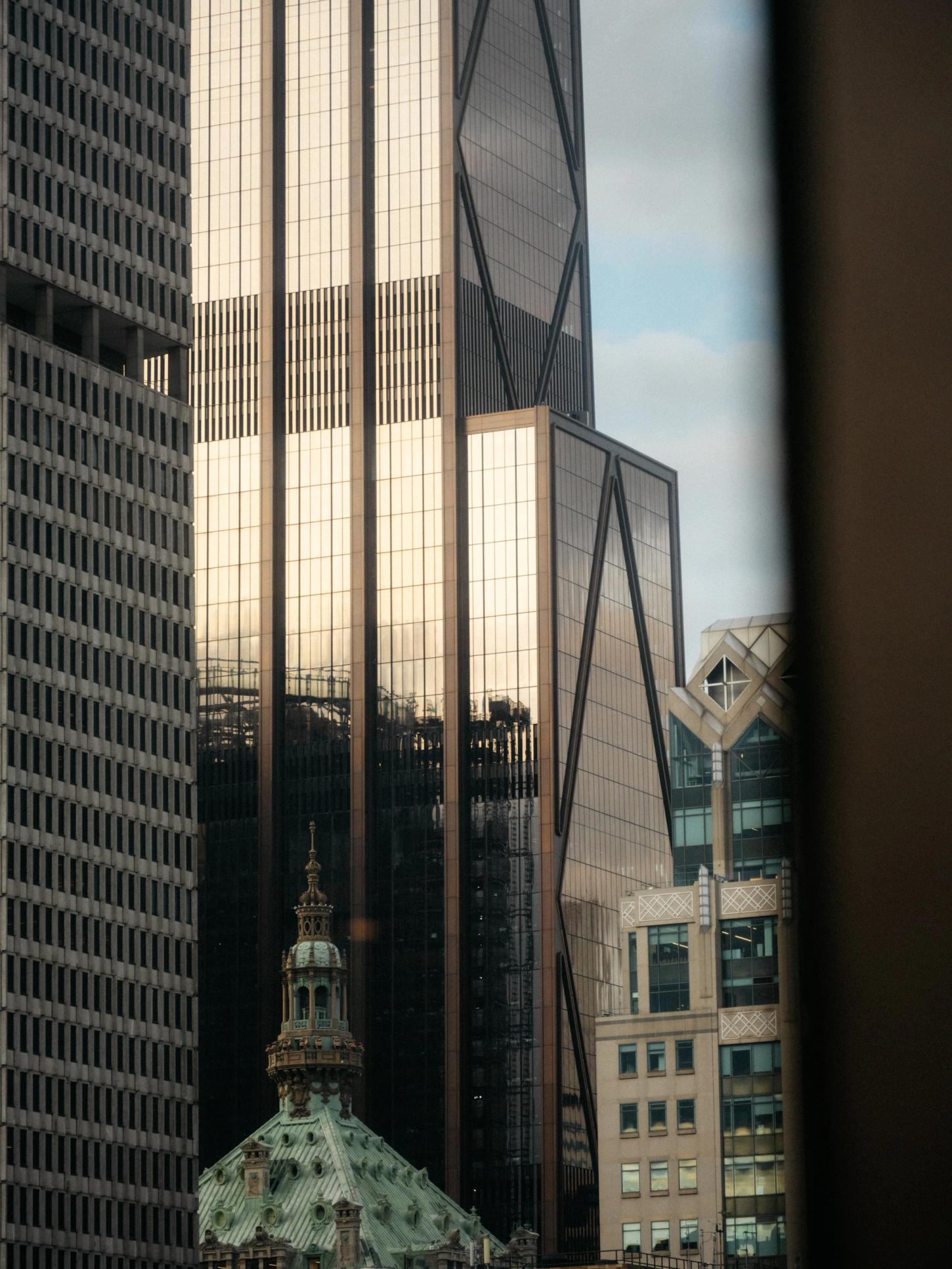 Office towers in a city financial district