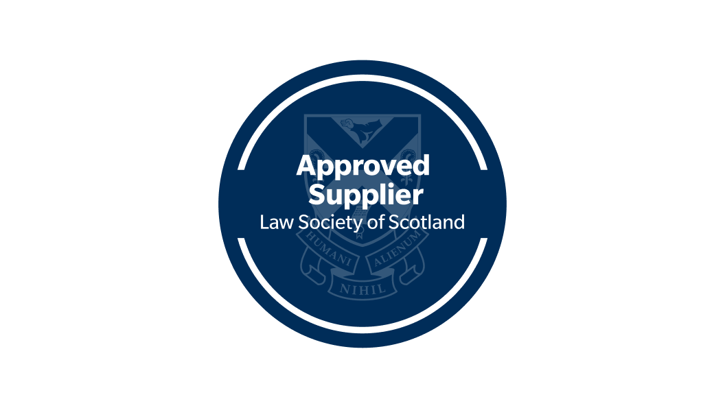 Approved Supplier badge from the Law Society of Scotland.